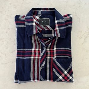RAILS Hunter Plaid Flannel Shirt in Navy/Red/White